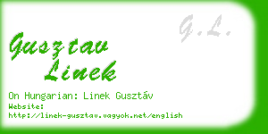 gusztav linek business card