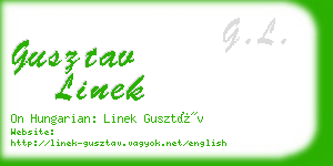 gusztav linek business card